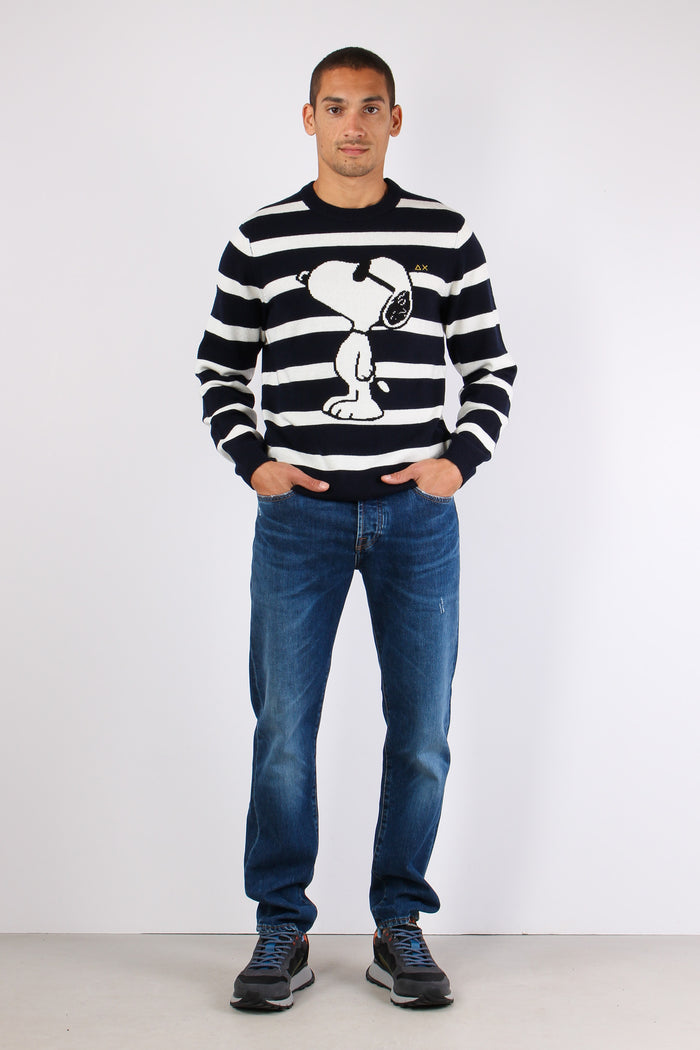 Maglia Riga Snoopy Navy/bianco-2