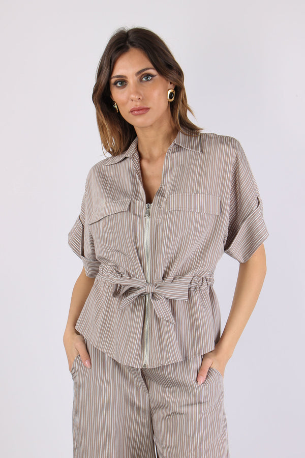 Camicia M/m Cintura Beige-2
