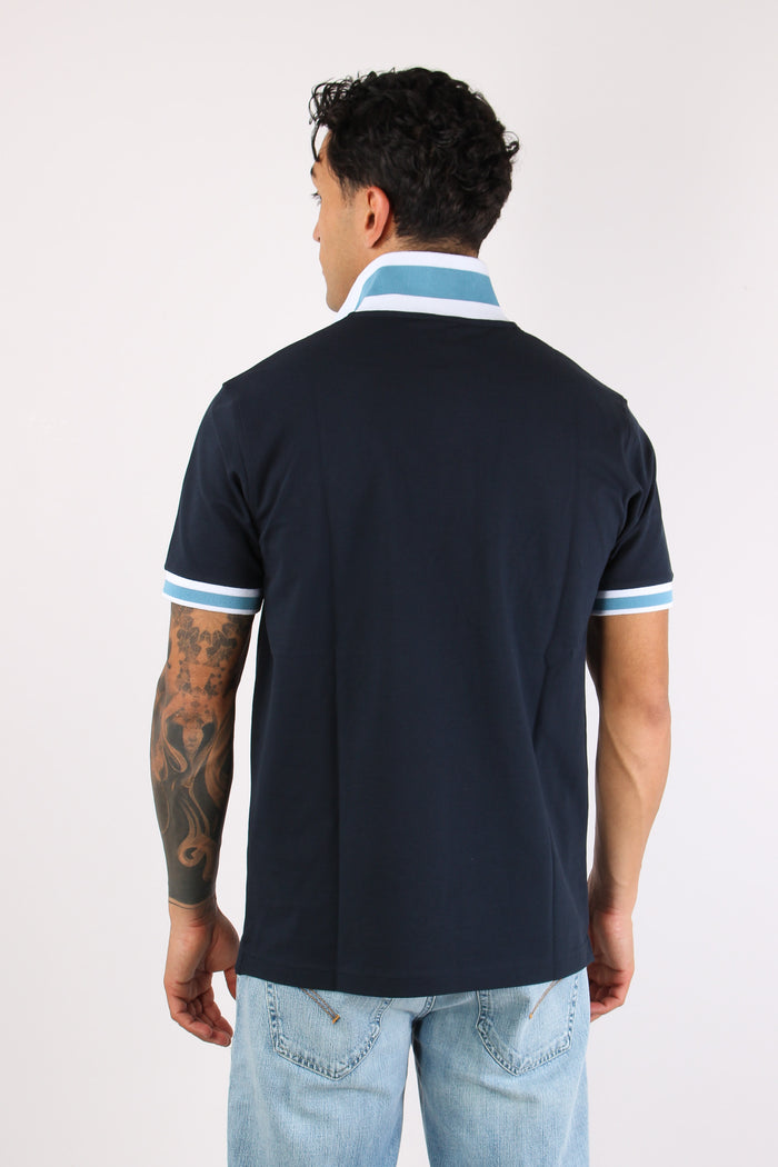 Polo Collo Bicolor Blue Navy-4