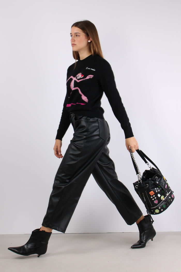 Girocollo Pantera Rosa Nero-7