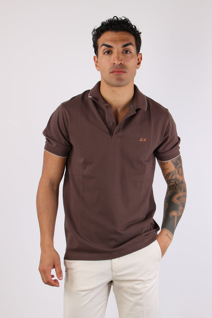 Polo Profilo Sottile Marrone-2