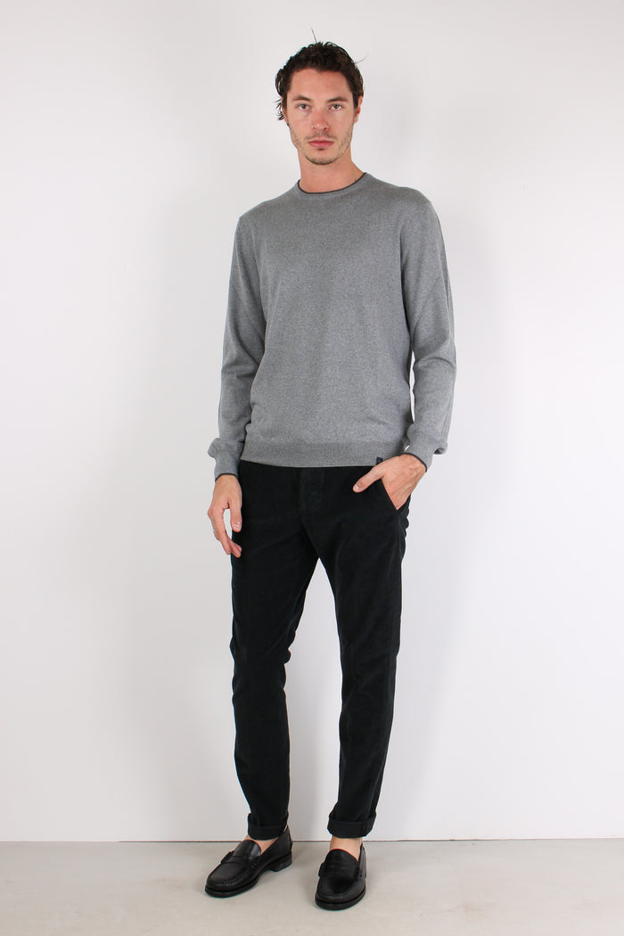 Maglia Manica Toppa Profilo Grigio-4