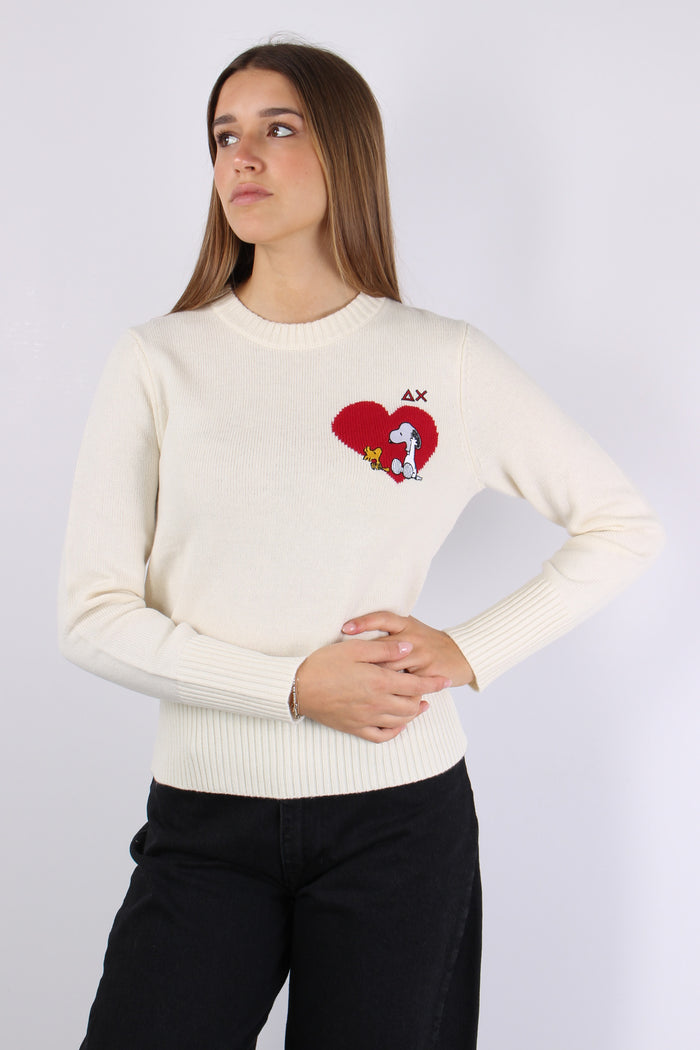 Maglia Cuore Laterale Bianco-4