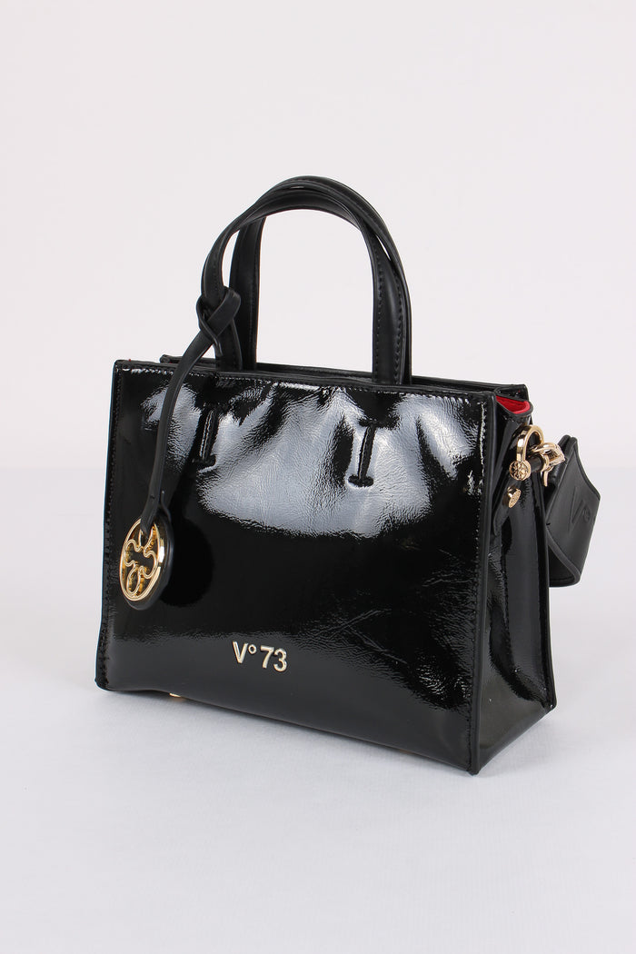 Blake Mini Shopping Vernice Nero-5