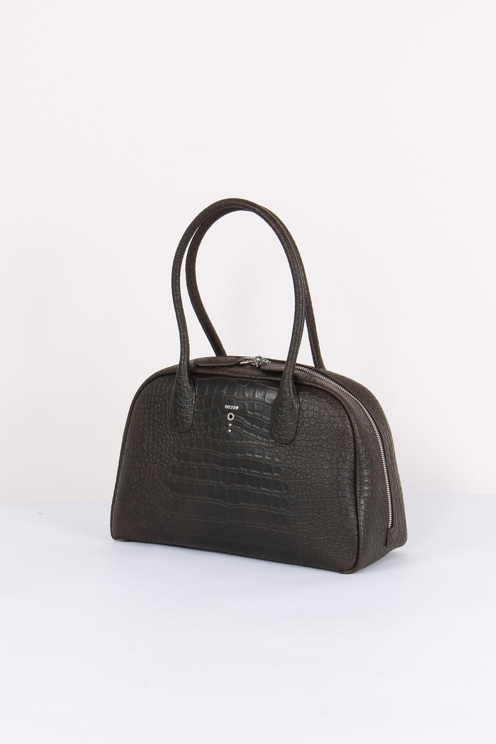 Shopping Stampa Cocco Manici Alti Dark Brown-2