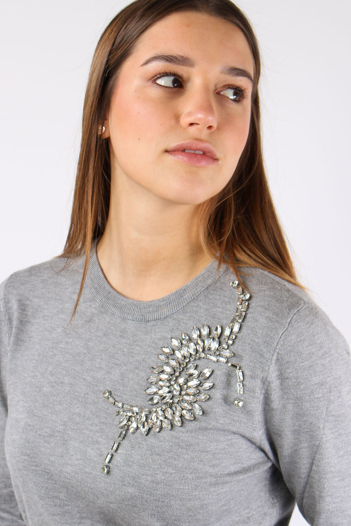 Cretas Maglia Giroccollo Appli Medium-5