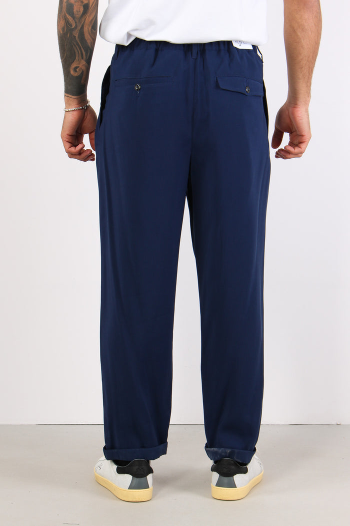 Banana Pantalone Cupro Blu-4