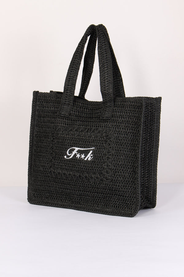 Borsa Rafia Nero-2