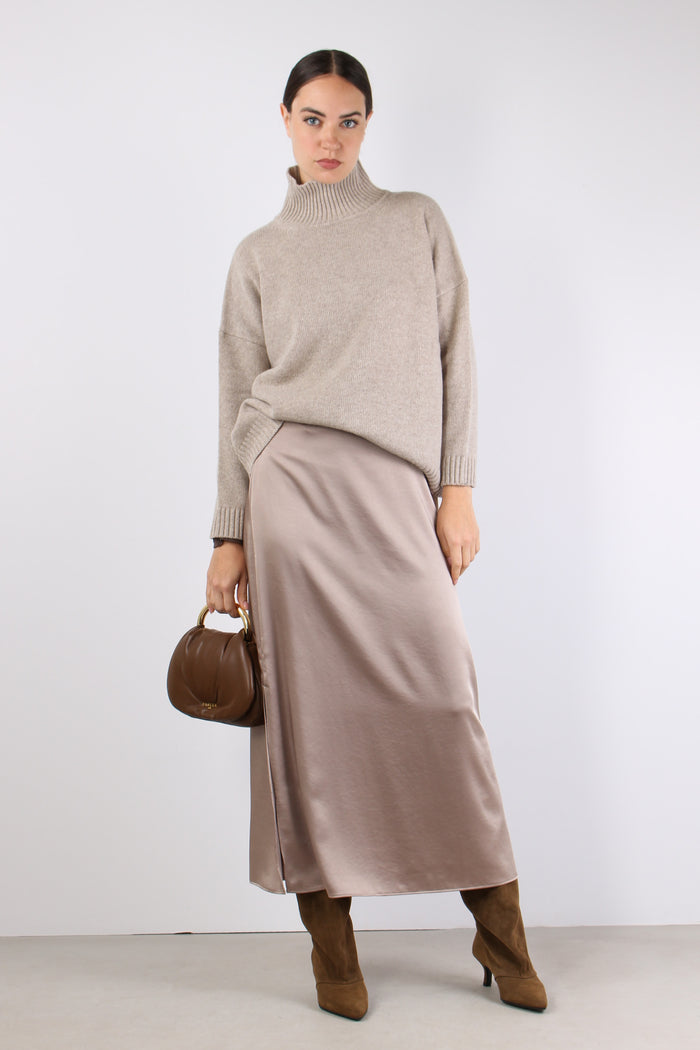 Borgia Maglia Collo Alto Casha Melange-6