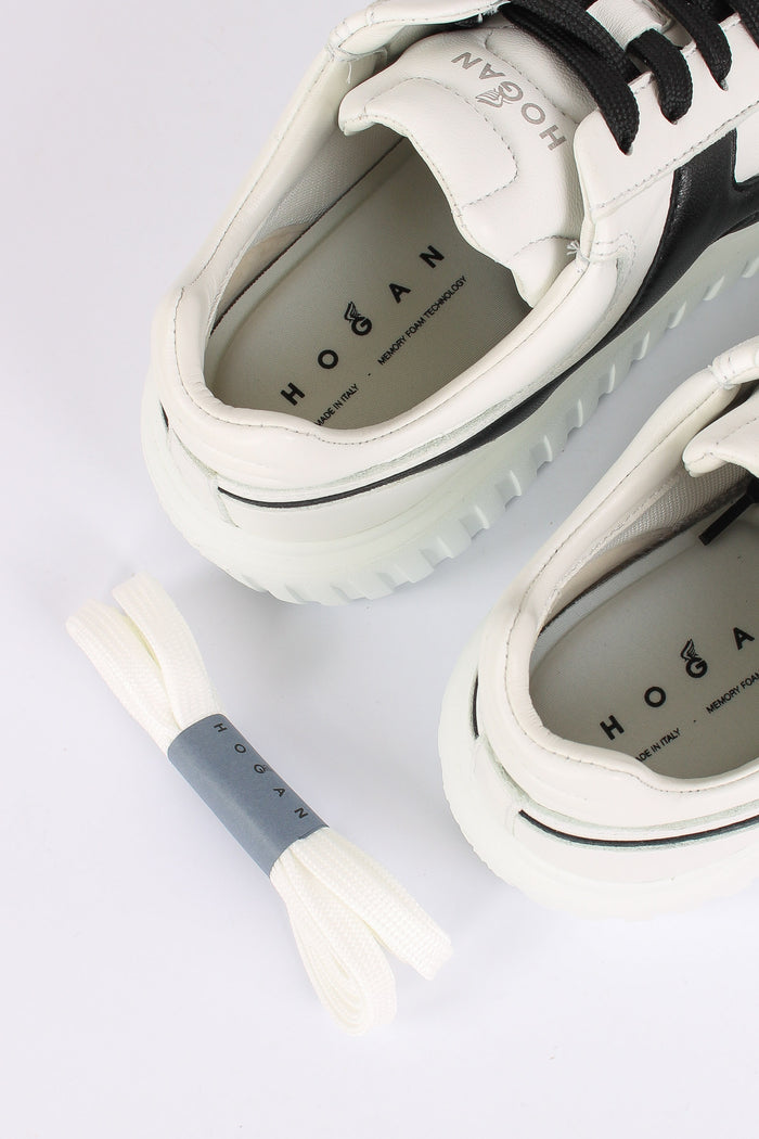 Sneaker H-stripes Nappa Bianco/nero-7