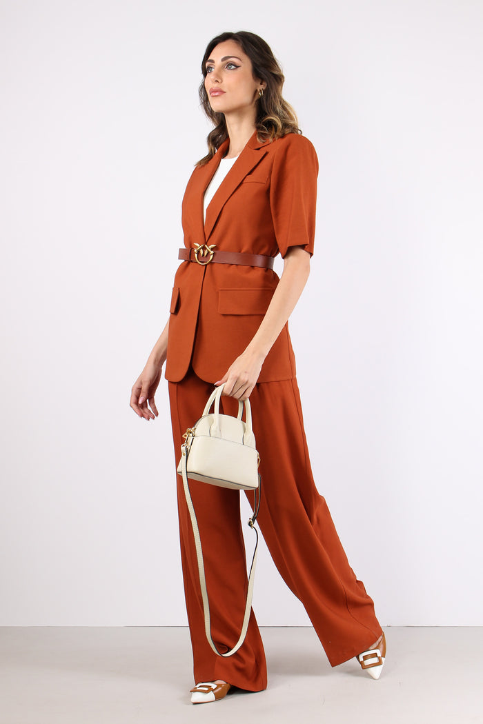 Pantalone Palazzo Misto Viscos Ruggine-5