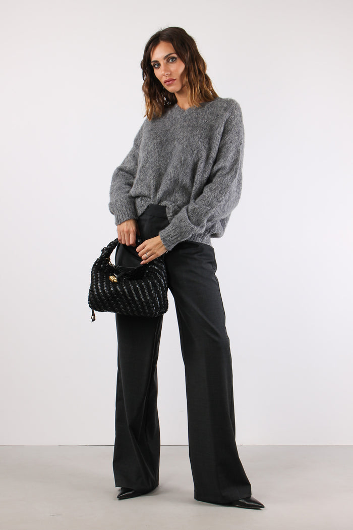 Maglia Mohair Puntinata Grey