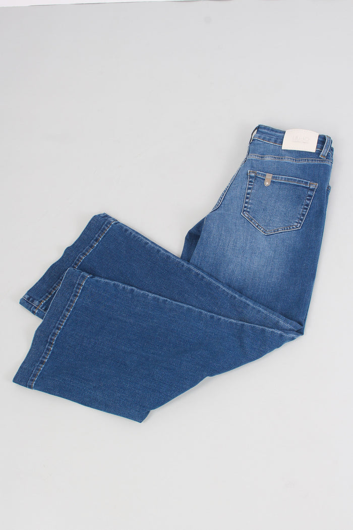 Jeans Authentic Cropped Denim Scuro-5