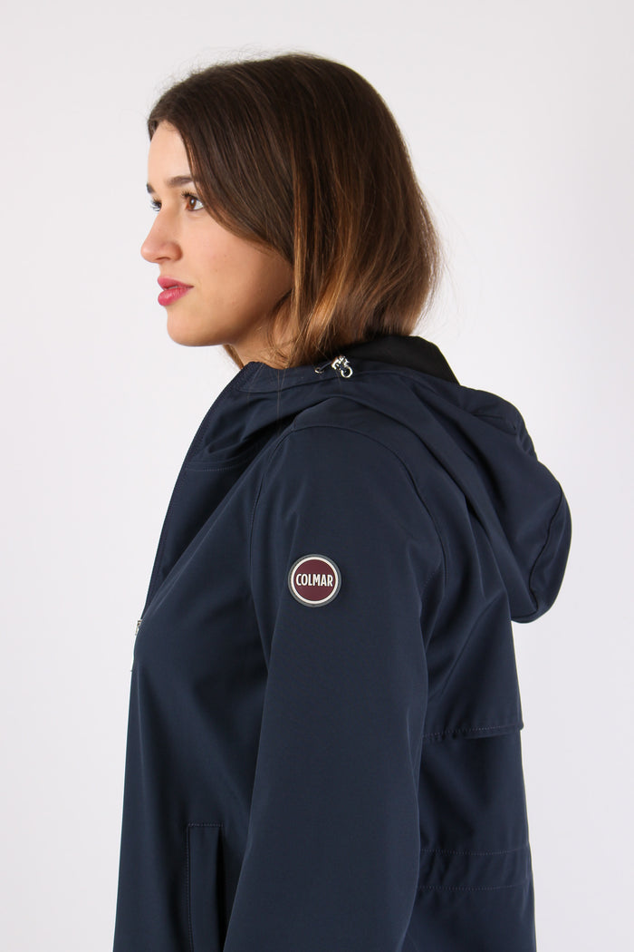 Giubbotto Liscio Coulisse Dietro Navy-8