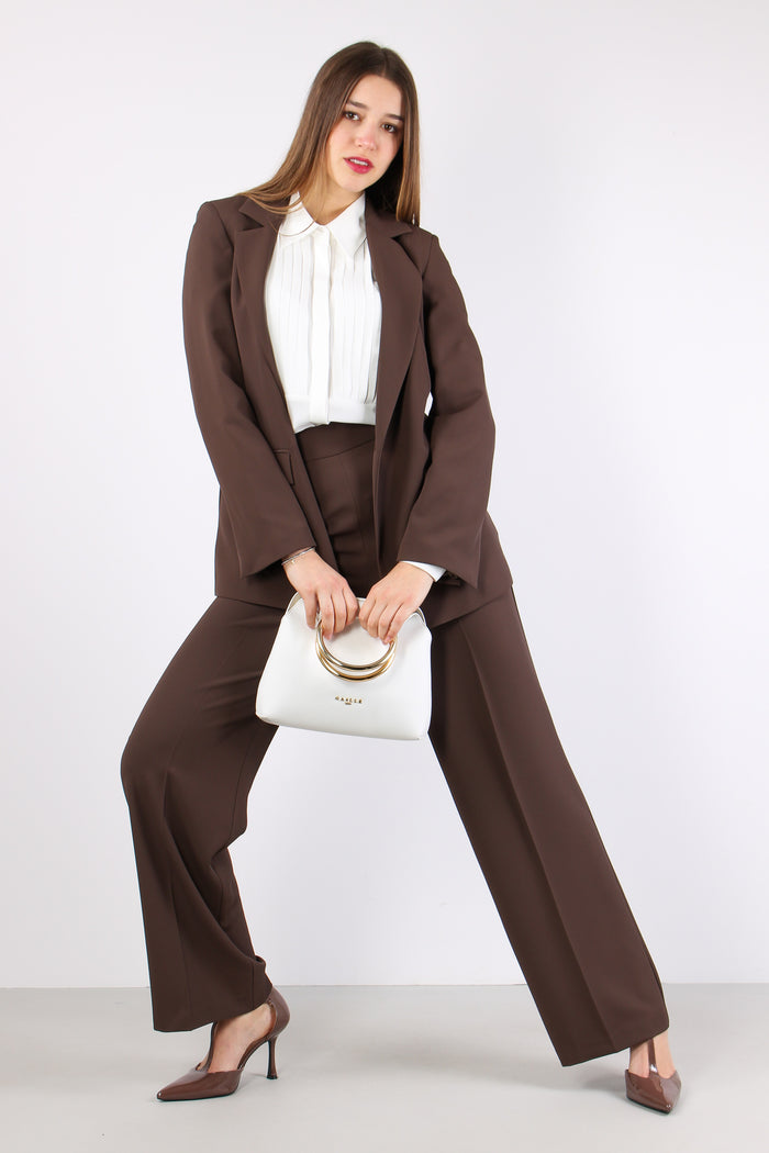 Lasty Giacca Fluida Monopetto Chocolate