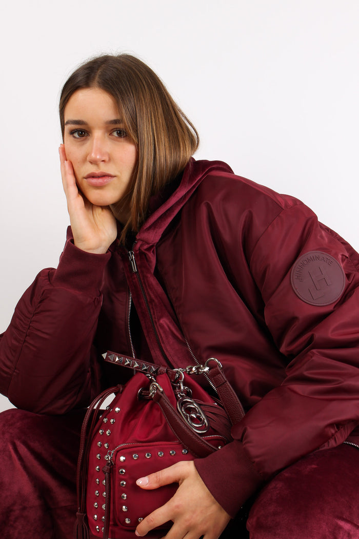 Bomber Piumino Bordeaux-8