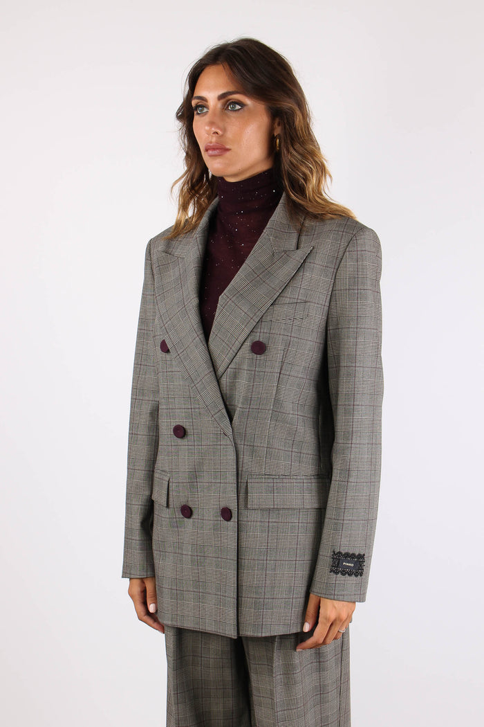 New Guinea Giacca Misto Lana Beige/bordeaux-3