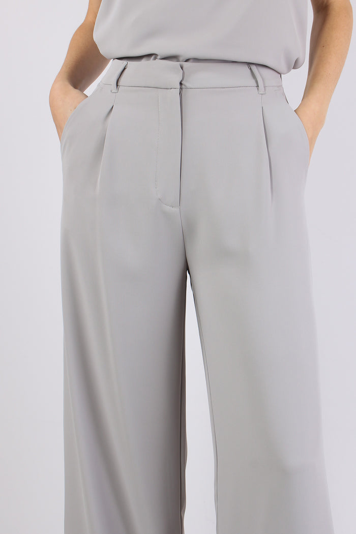 Pantalone Viscosa Tasche Grigio-8