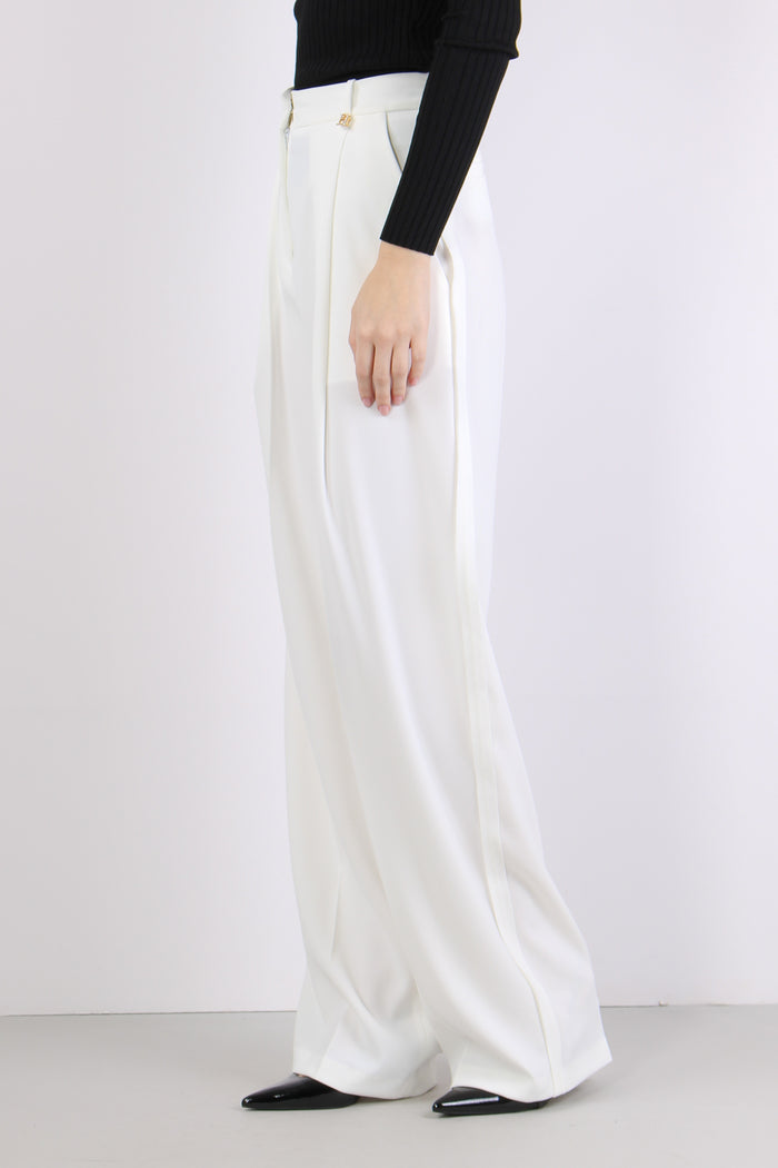 Pantalone Crepe Pences Avorio-5