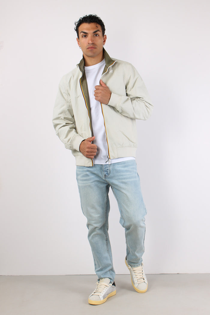 Giubbotto Reversibile Cotone Beige/green-11