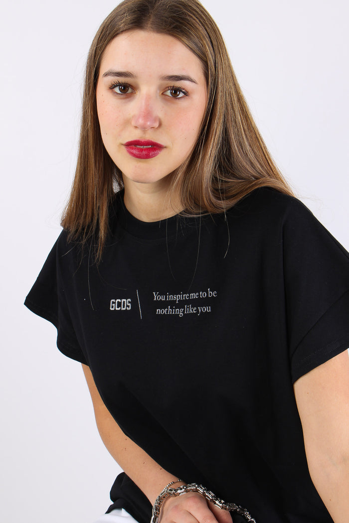 T-shirt Over Scritta Black/white-4