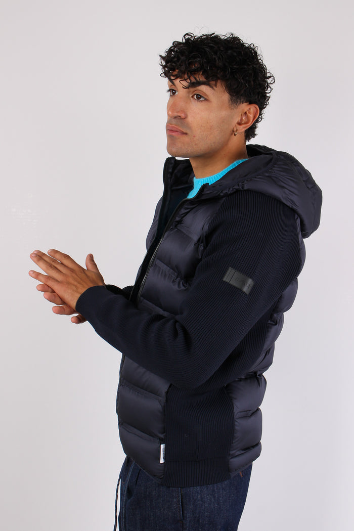 Giubbotto Bimateriale Blu-6