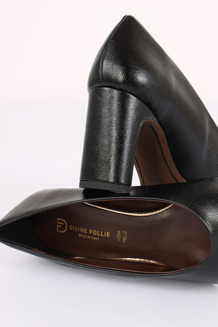 Decollete Tacco Banana Nero-4