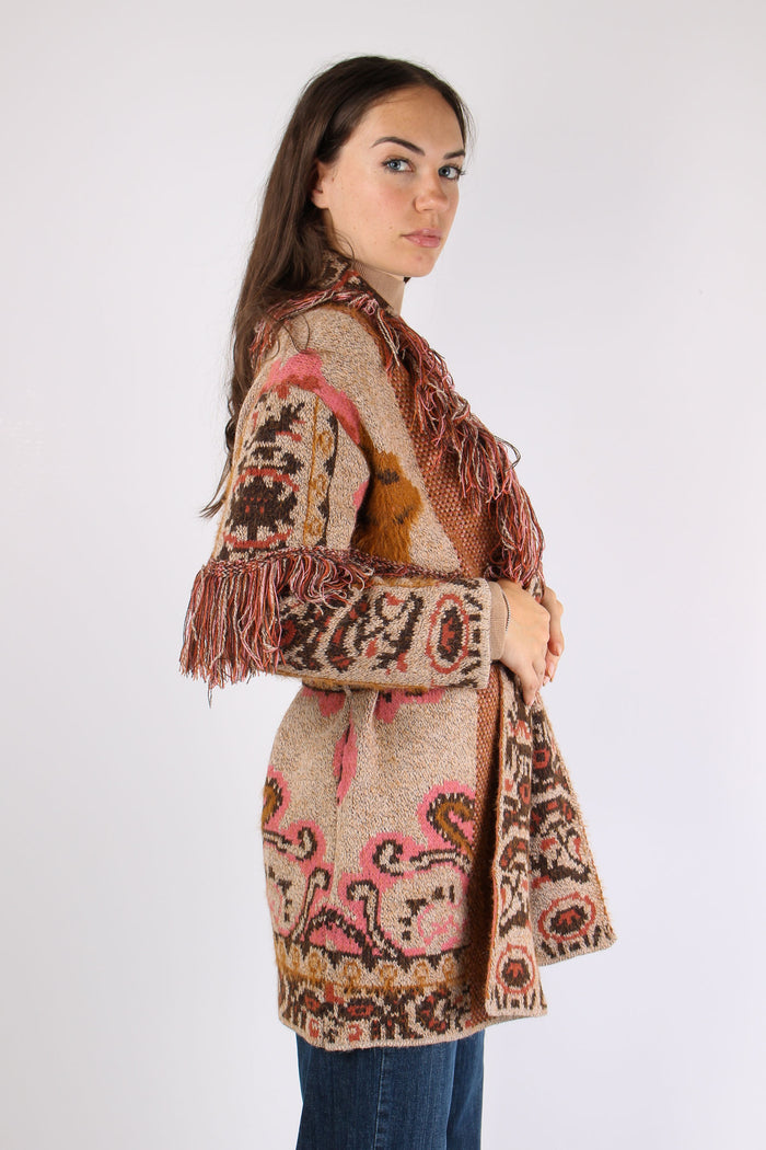 Cardigan Peruviano Frange Fantasia-5