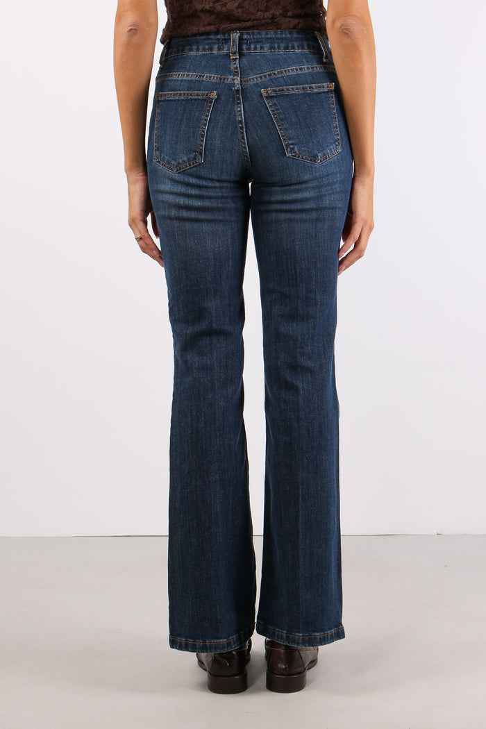 Denim Flare Denim Scuro-4