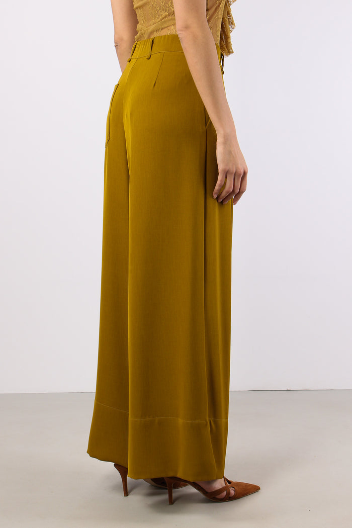 Pantalone Palazzo Fluido Olio-6