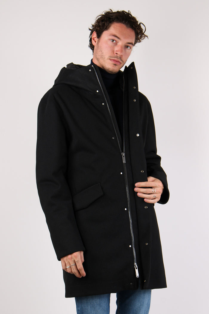 Parka Interno Piuma Tricotech Black-6