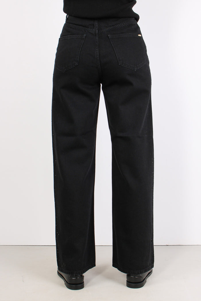 Kelinia Denim Gamba Larga Stra Nero-4