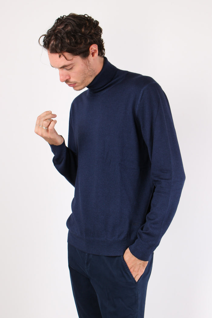 Dolcevita Lana Effetto Lavato Blu-3