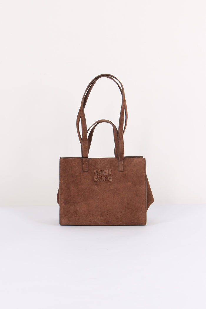 Borsa A Tracolla Midi Suede Brown