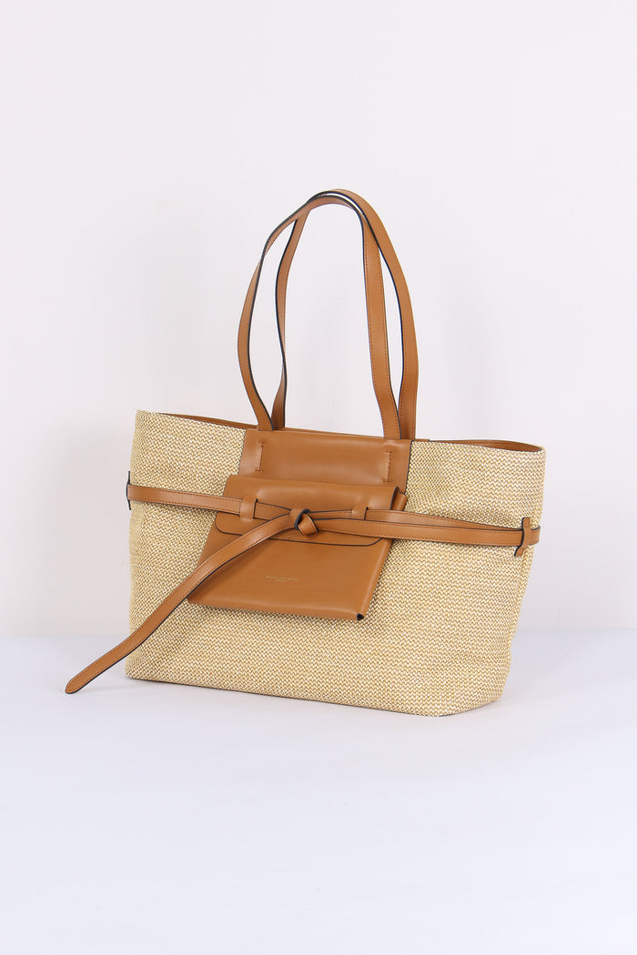 Belty Shopping Rafia Naturale/cuoio-3
