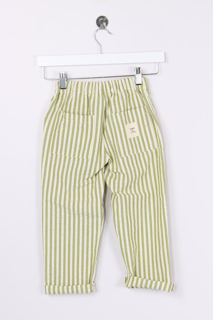 Pantalone Riga Verde/bianco-2