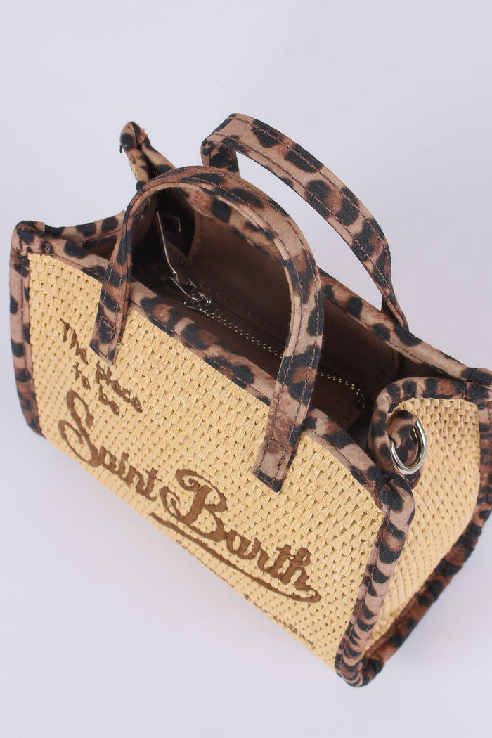 Vivian Mini Paglia Profilo Contrasto Beige/leopard-6