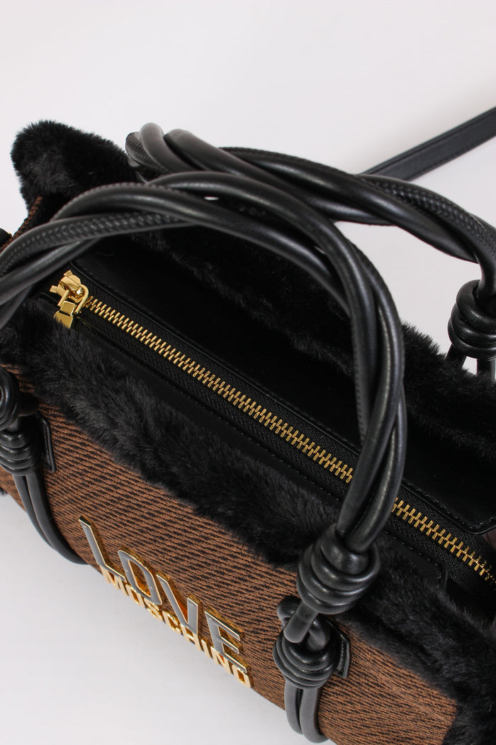 Shopping Piccola Ecopelliccia Nero-5