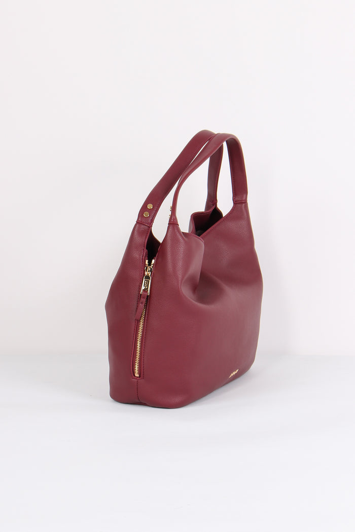 Hobo Maxi 2 Manici Zip Red Wine-6