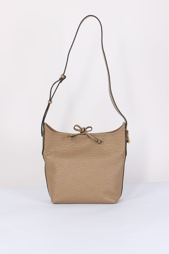 Carla Hobo Tracolla Pelle Martellata Taupe-7