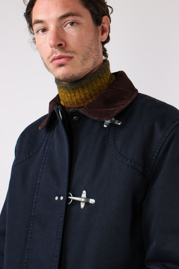 Cappotto 4 Ganci Canvas Blu-2