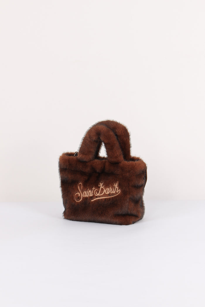 Borsa Mano Mini Pelliccia Brown-2