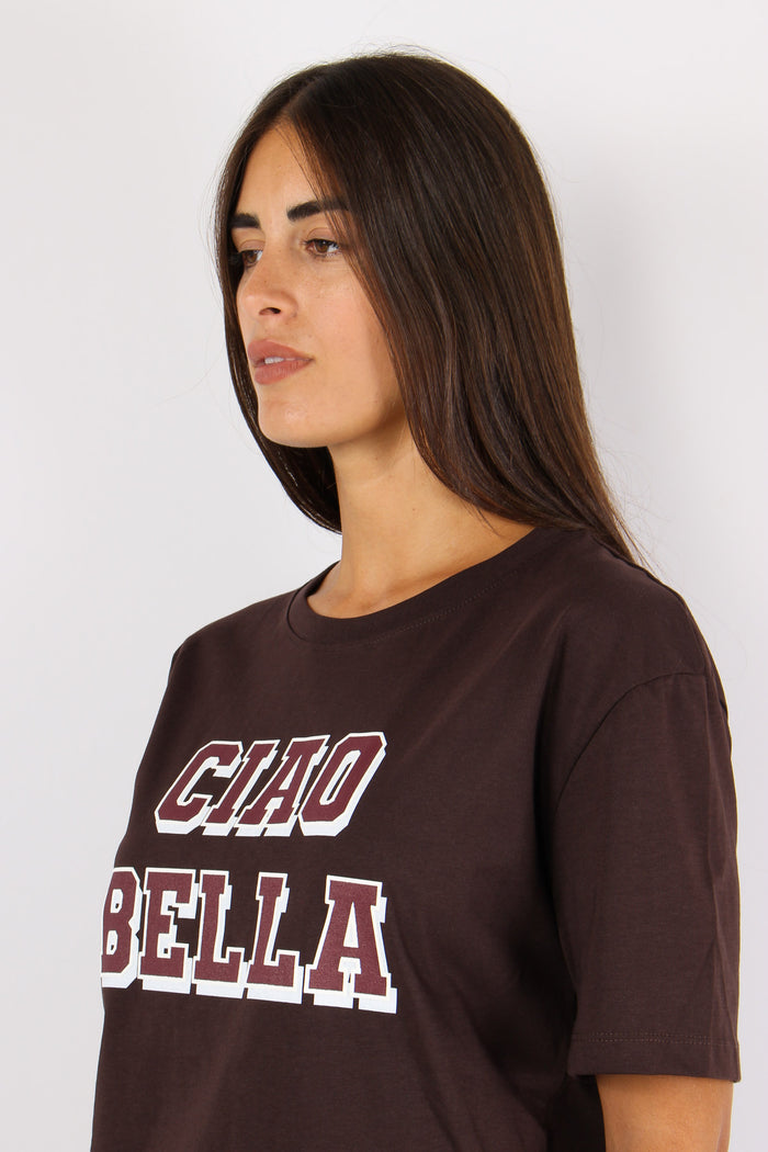 T-shirt Regular Ciao Bella Moro/bordeaux-7
