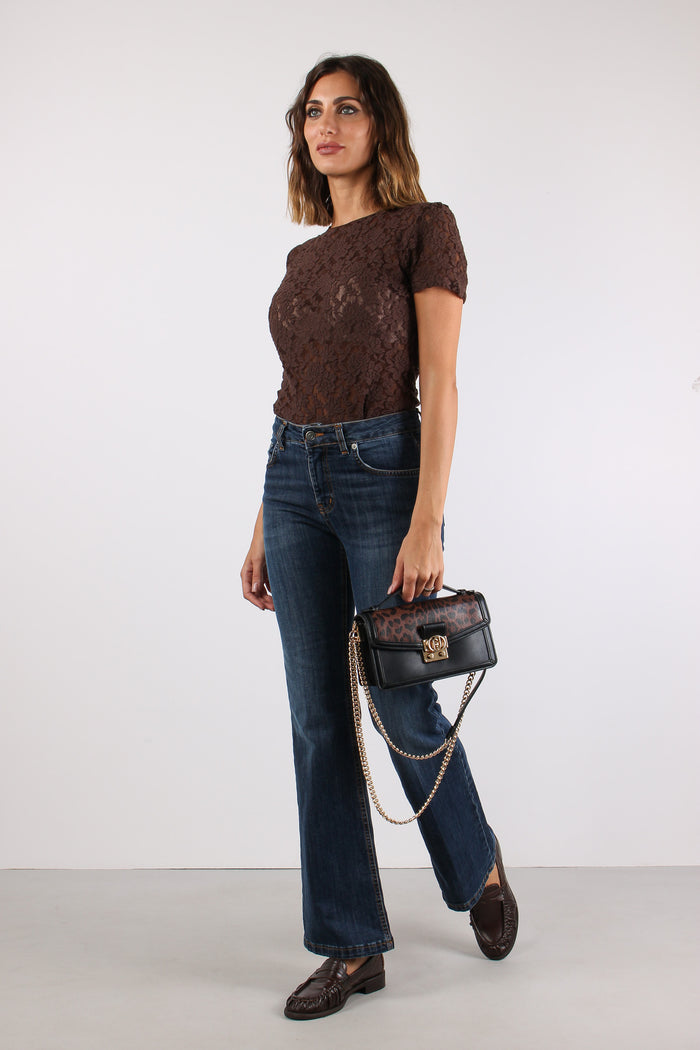 Denim Flare Denim Scuro-5
