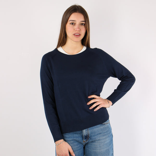 Maglia Manica Reglan Blu-2