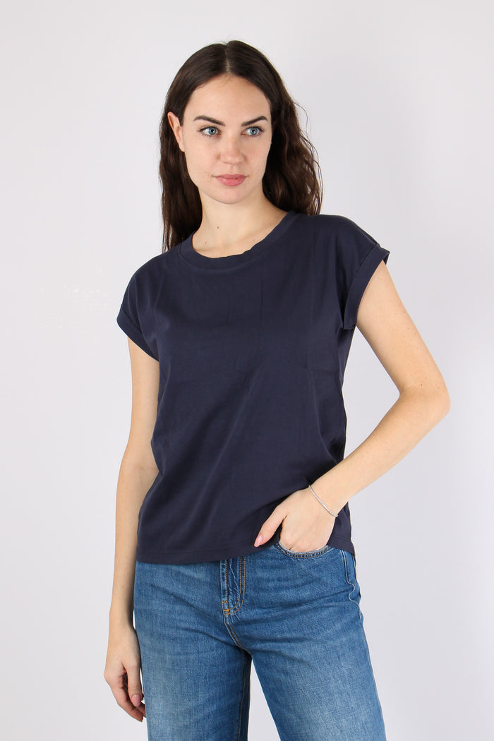 T-shirt Basica Cotone Blue-2