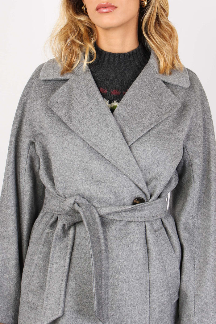 Resina Cappotto Lungo Cintur Grigio Chiaro-8