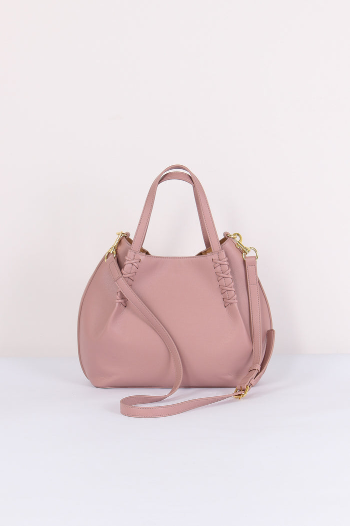 Borsa 2 Manici Intreccio Rosa-4