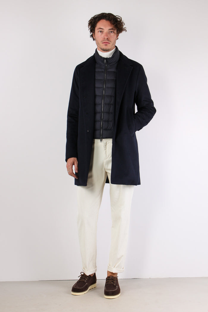 Cappotto Interno Piuma Blu Prussia