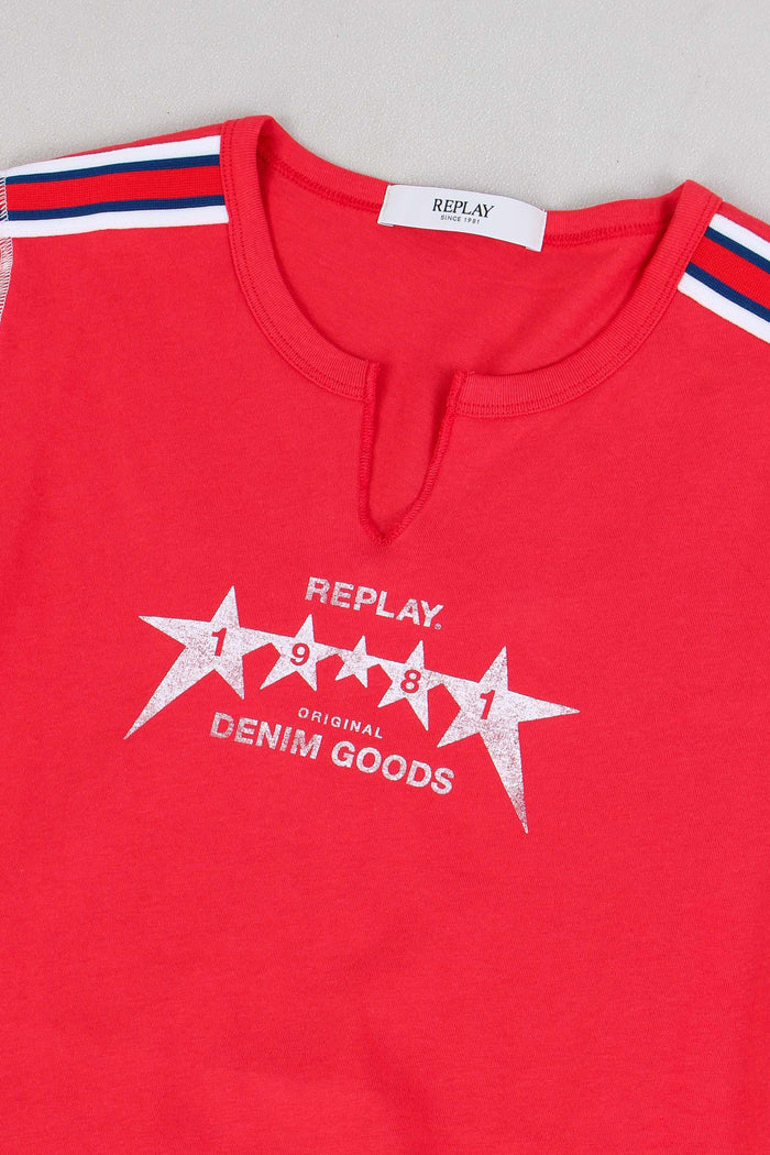 T-shirt Taglio Vivo Rosso-4